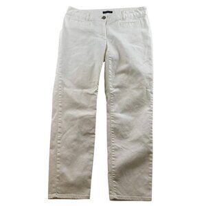 Lands' End Women's Pants Size 10 Chino Fit 1 Mid Rise Straight Classic White